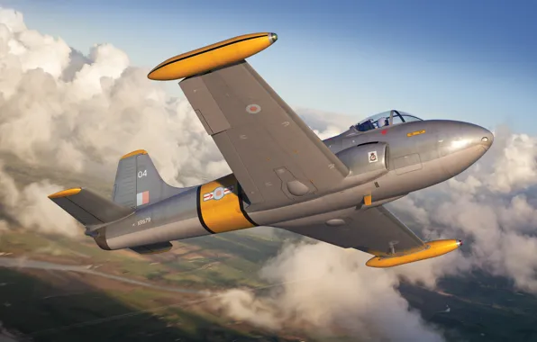 Великобритания, Raf, учебно-тренировочный самолет, BAC Jet Provost, Adam Tooby, Hunting Percival Jet Provost T.4