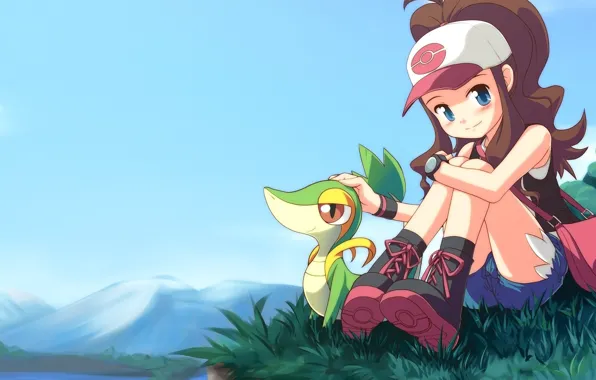 Картинка аниме, арт, девочка, покемон