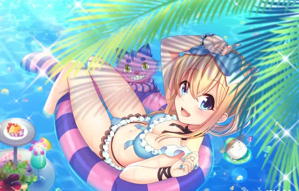 Море, Девушка, Лето, Круг, Арт, Alise in wonderland