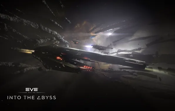 Космос, астероиды, space, руины, космический корабль, eve online, space ship, into the abyss