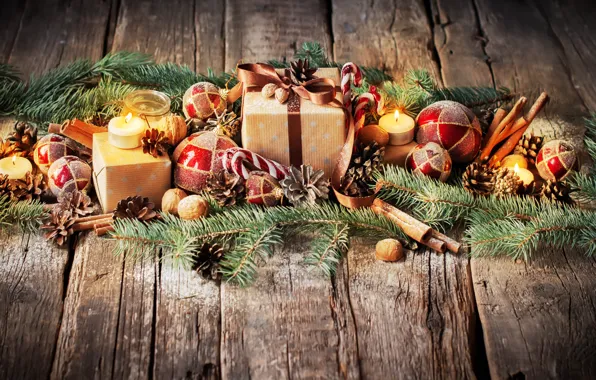 Картинка gift box, Новый Год, подарки, Merry, украшения, Рождество, New Year, Christmas