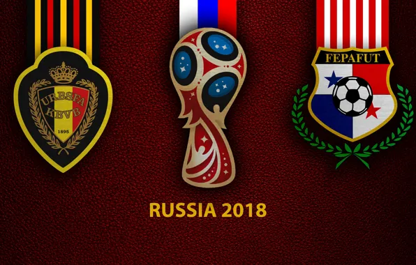 Wallpaper, sport, logo, football, FIFA World Cup, Russia 2018, Belgium vs. Panama