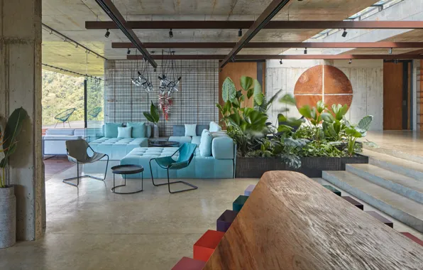 Дизайн, стиль, вилла, интерьер, гостиная, Costa Rica, Art Villas, над пляжем Плайя-Эрмоса