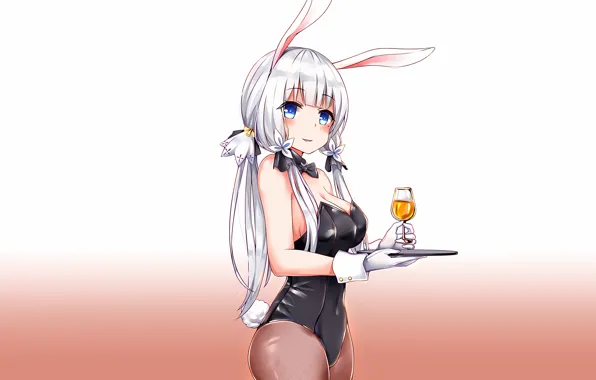Girl, sexy, cleavage, long hair, boobs, anime, blue eyes, beautiful