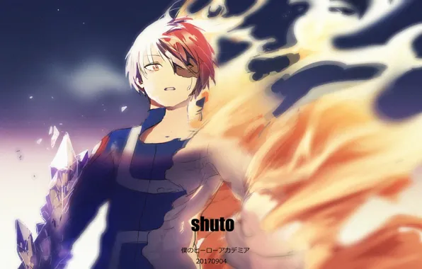 Огонь, парень, My Hero Academia, Boku No Hero Academia, Тодороки Шото, Моя Геройская Академия