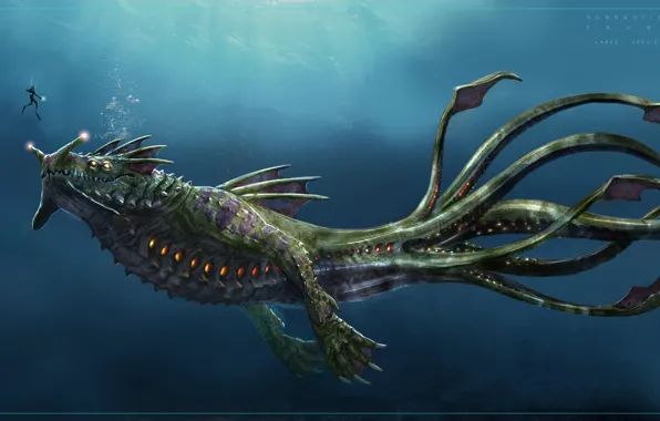 Водолаз, монстр, Subnautica