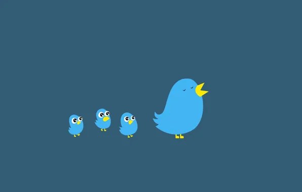 Картинка птицы, логотип, клюв, twitter
