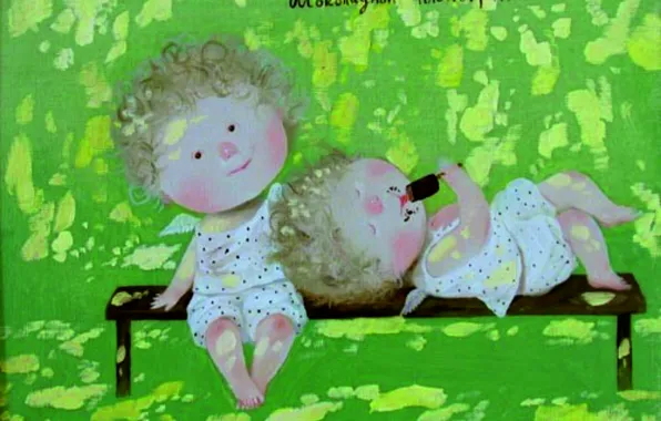Картинка детство, 2008, лавочка, мороженое, Гапчинская