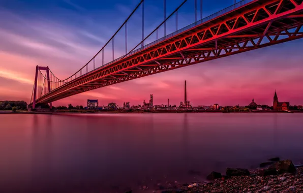 Germany, Architecture, Rhine bridge, Emmerich