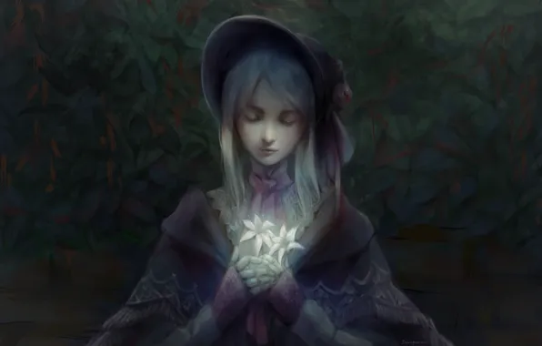 Девушка, лилии, Bloodborne, Рlain doll
