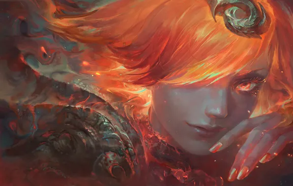 Огонь, Fire, Art, lol, Lux, League of Legends, Lady of Luminosity, Elementalist