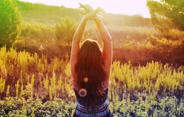 Девушка, свет, цвет