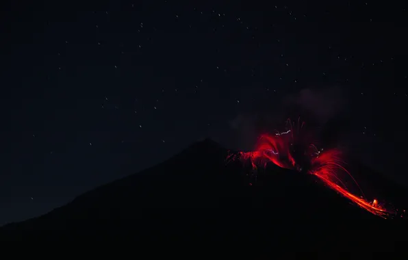 Огонь, стихия, вулкан, извержение, лава, Сакурадзима