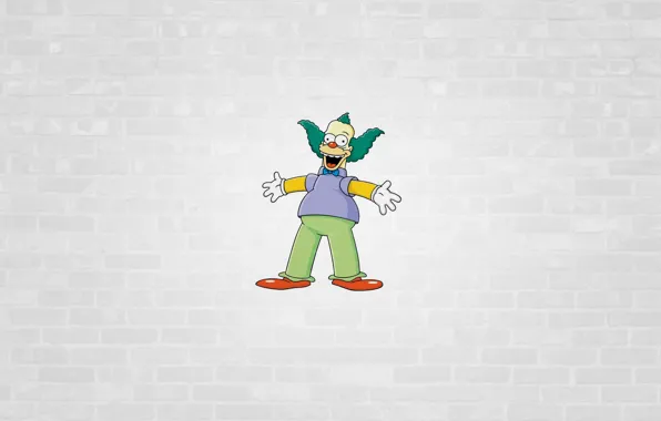 Картинка Симпсоны, минимализм, The Simpsons, Herschel Shmoikel Pinchas Yerucham Krustofsky, Клоун Красти, Krusty the Clown, Гершель …