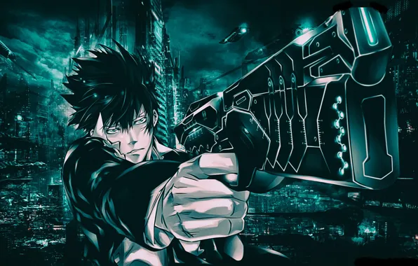 Пистолет, парень, Психопаспорт, Psycho-Pass