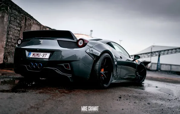 Авто, Машина, Серый, Ferrari, 458, Ferrari 458, Mike Crawat Photography, Mike Crawat