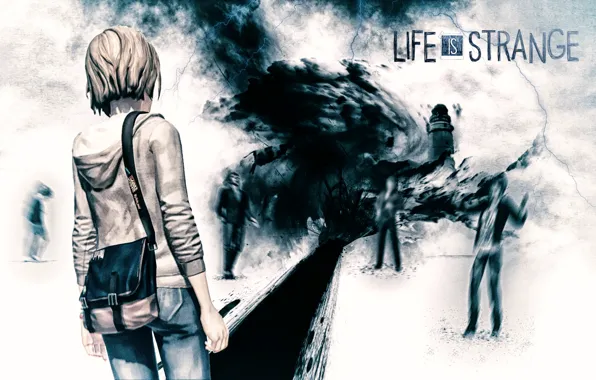 Гроза, шторм, игра, маяк, торнадо, fan art, Life is strange, Макс Колфилд