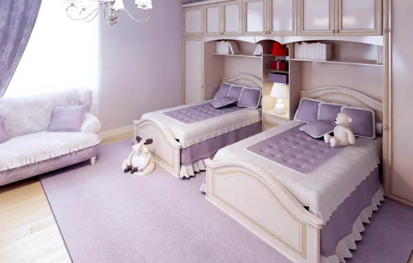 Дизайн, игрушки, кровать, шкаф, Design, спальня, детская, Interior