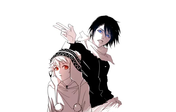 Арт, парни, Бездомный Бог, Noragami, Ято, Юкине