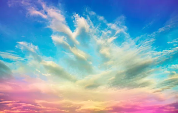 Картинка небо, облака, цвет