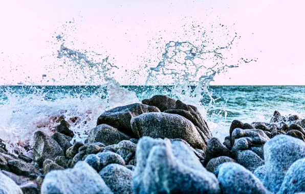 Брызги, природа, камни, обои, wallpaper, картинка, picture, на рабочий стол