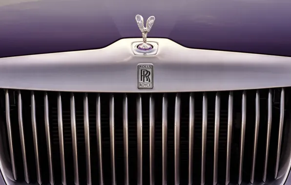 Картинка Rolls-Royce, logo, Spirit of Ecstasy, sculpture, grille, Amethyst, Rolls-Royce Amethyst Droptail