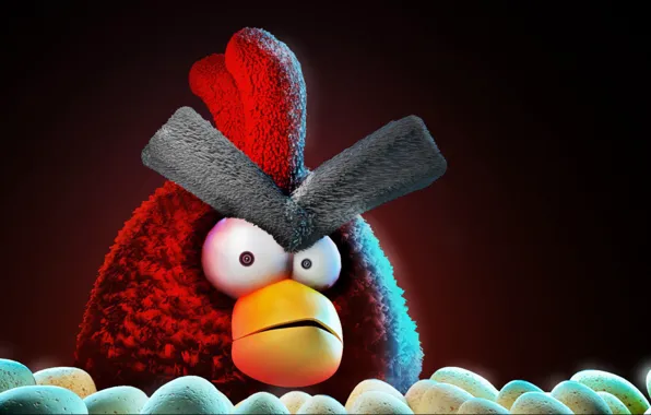 Красный, птица, яйца, Angry-Birds