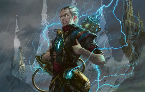 Глаз, молнии, блеск, устройство, мужчина, вспышки, техник, Magic The Gathering
