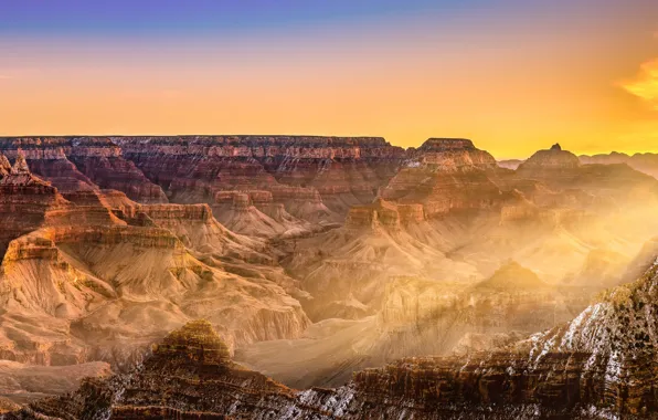 Landscape, Grand Canyon, Beautiful sunrise