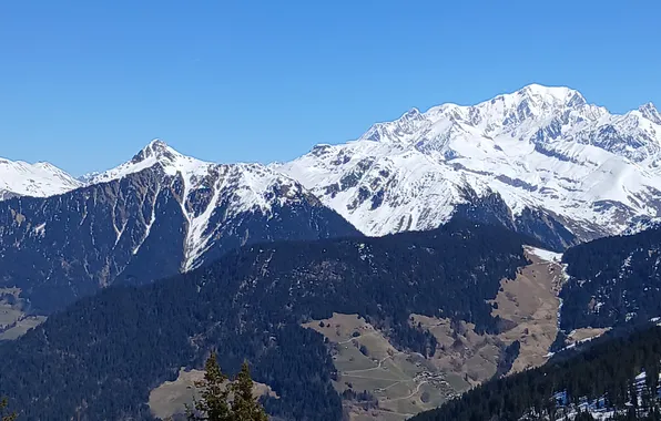 Nature, mountains, snow, horizon, alps