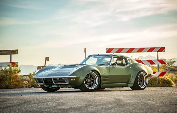 Corvette, Green, 1970, Stingray, Wheels, Forgeline