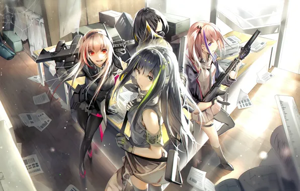 Картинка gun, game, weapon, anime, rifle, japanese, bishojo, Girls Frontline