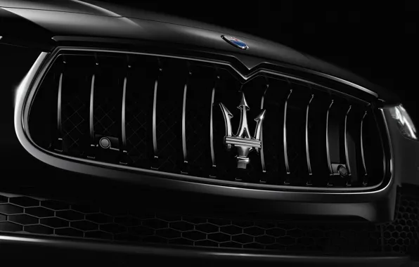 Картинка Maserati, logo, close-up, Ghibli, Maserati Ghibli Nrissimo