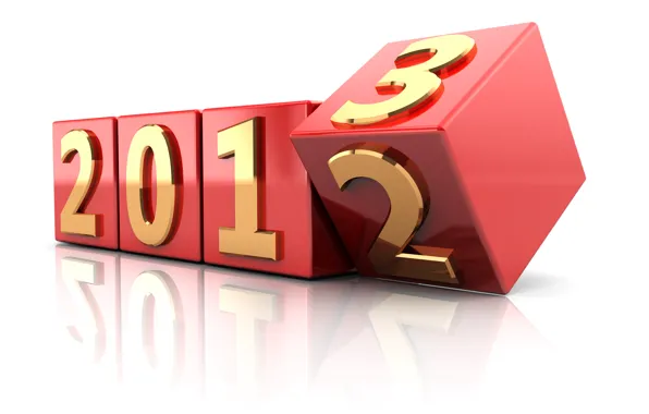 Кубики, новый год, цифры, куб, new year, 2013
