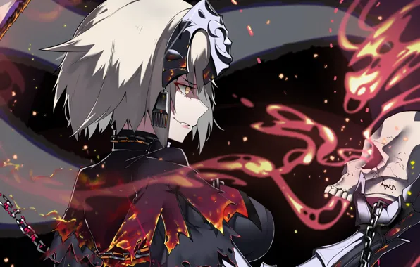Девушка, улыбка, огонь, аниме, Fate / Grand Order, Судьба великая кампания