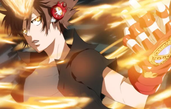 Reborn, sawada tsunayoshi, учитель мафиози реборн