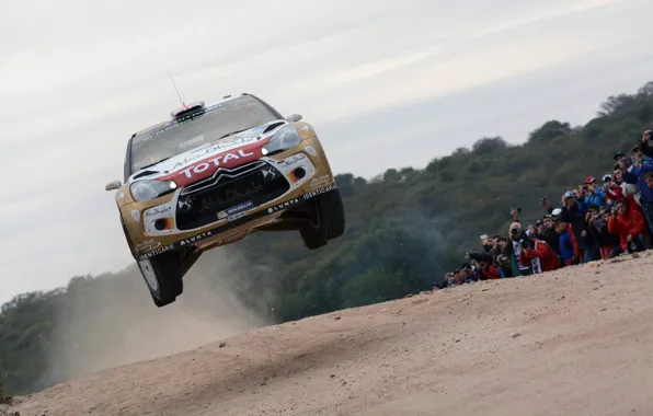 Прыжок, rally, wrc, citroen, ds3, kris meeke