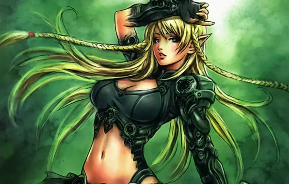Картинка девушка, фентези, эльф, воин, арт