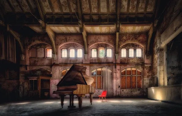 Музыка, зал, пианино