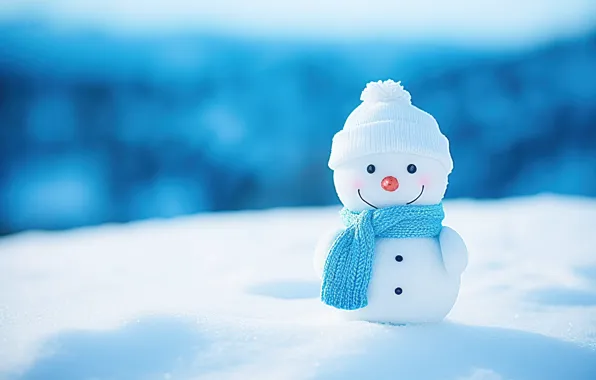 Снеговик, Новый Год, snow, снег, зима, merry, happy, снежинки