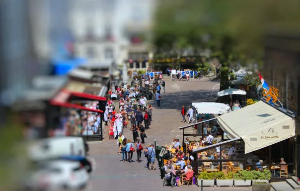 Люди, улица, размытость, кафе, Europe