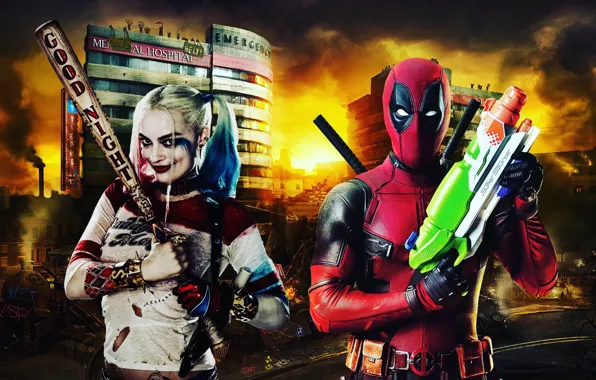 Marvel, deadpool, dc comics, harley quinn