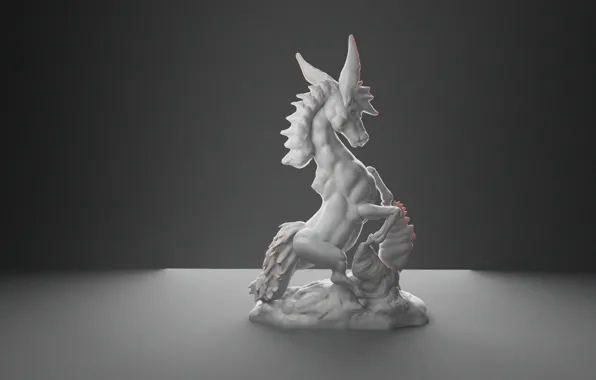 Игрушка, арт, скульптура, AlexStormND, 3д модель, конек-горбунок