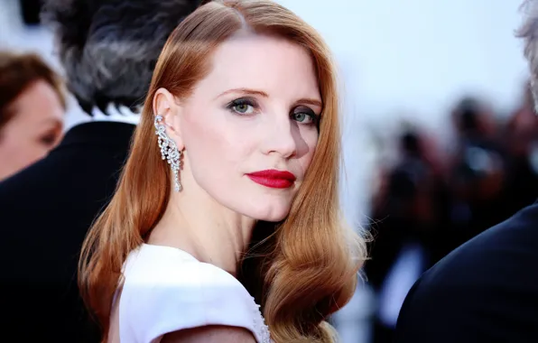 Взгляд, поза, макияж, актриса, фотосессия, hair, Jessica Chastain, Джессика Честейн