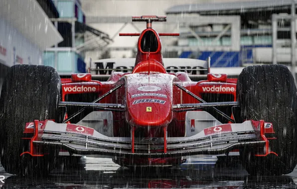 Машина, Дождь, Формула 1, Болид, Шумахер, Michael Schumacher, Михаэль Шумахер, Рендеринг
