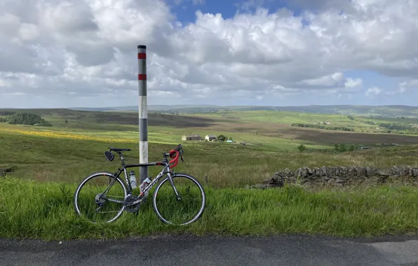 Дорога, природа, спорт, Шотландия, поездка, привал, road bike, шоссейный велосипед