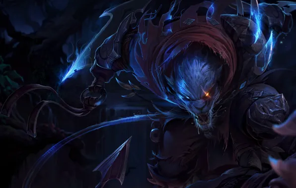 Fantasy, Art, League of Legends, Illustration, LoL, Rengar, Game Art, Henukim