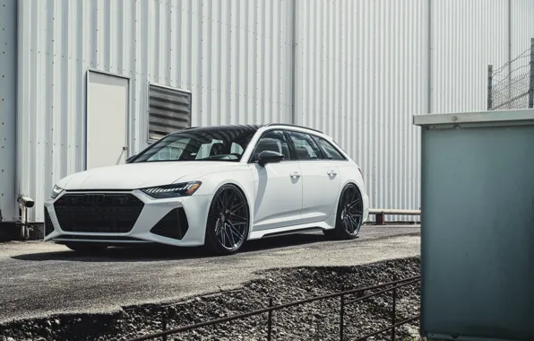 Картинка Audi, White, Avant, RS6, VAG