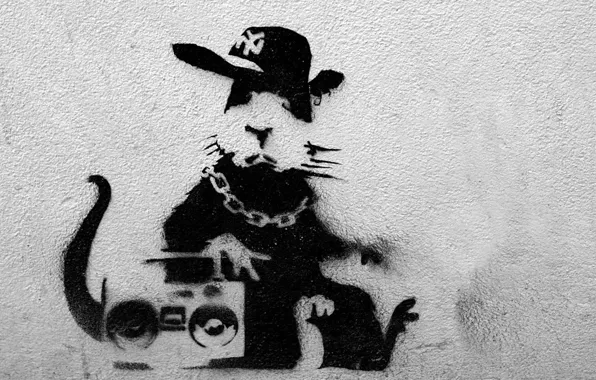 Картинка Graffiti, Banksy, Rap Rat