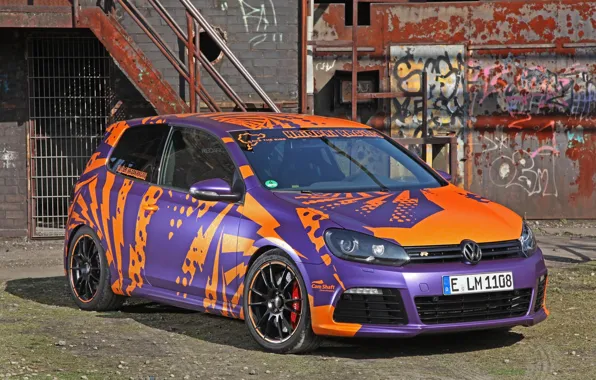 Картинка Volkswagen, Purple, Racing, Golf, 2014, Cam, Shaft, Haiopai